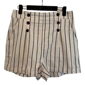 White and blue striped large CISONO shorts